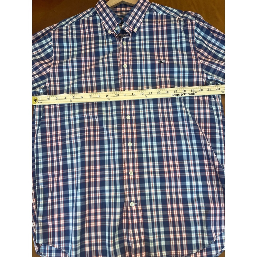 Vineyard Vines Men's Slim Fit Whale Shirt Plaid 100% Cotton Size Large - Picture 7 of 9